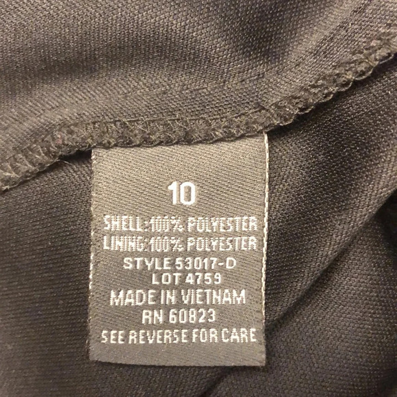 Dress Barn Collection Black Sleeveless Sheer Top Dress | Size 10 - Picture 9 of 12